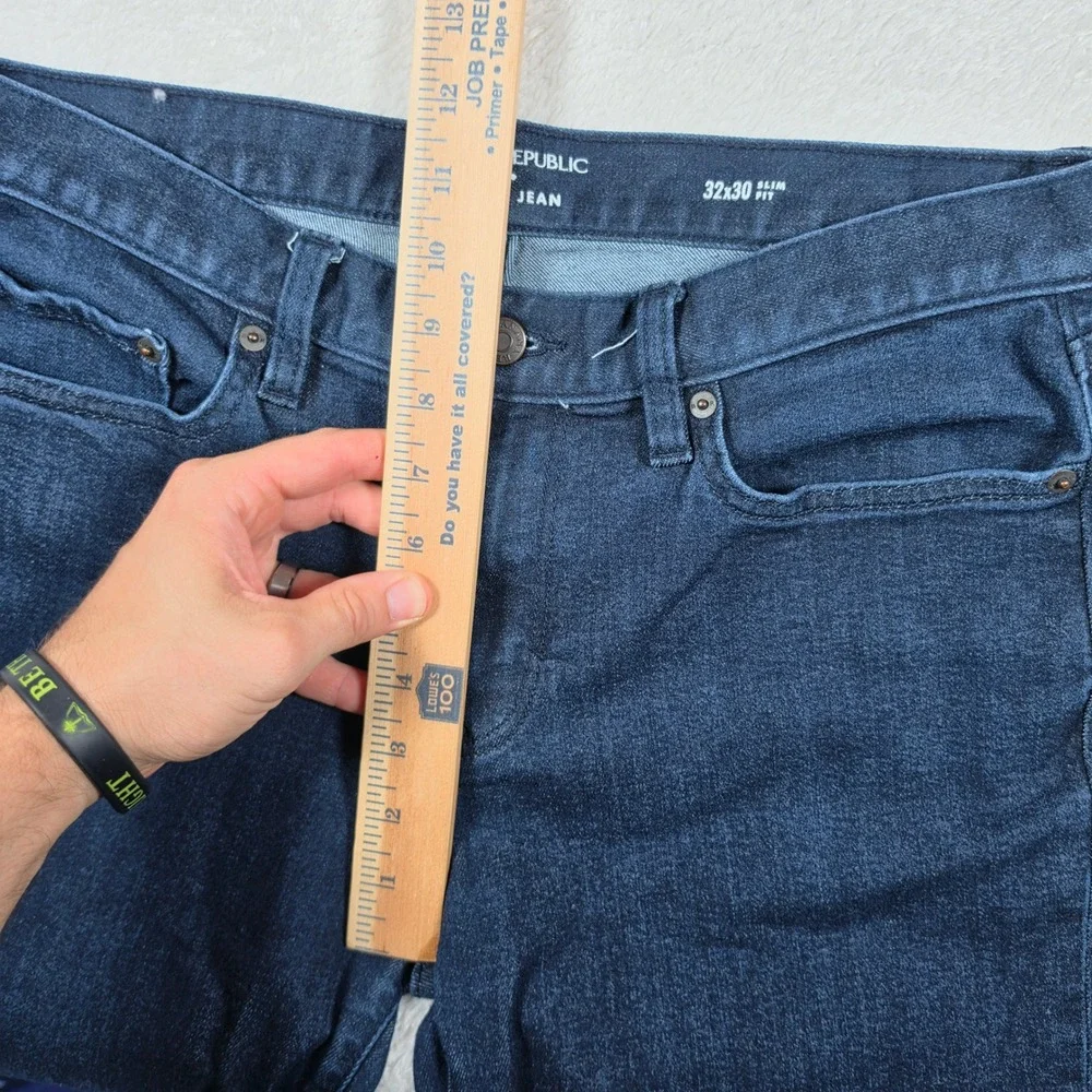 Banana Republic Travel Jean Mens 32x30 Blue Stretch Slim Fit Denim Pants